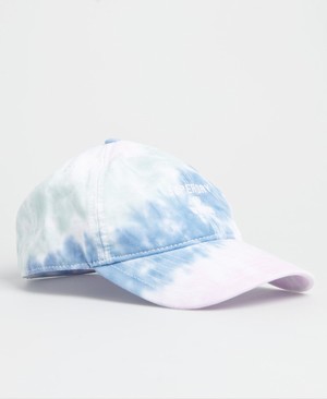 Superdry Tie-dye Baseball Női Sapka Fehér | KFTPR7453